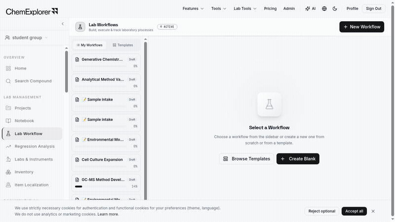 Lab Workflow Automation Software | ChemExplorer | ChemExplorer ELN